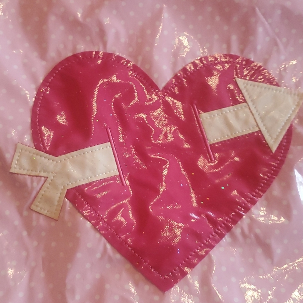 ●SOLD● Frou-Frou 💝 Valentine Heart Pink dog coat - Picture 13 of 16
